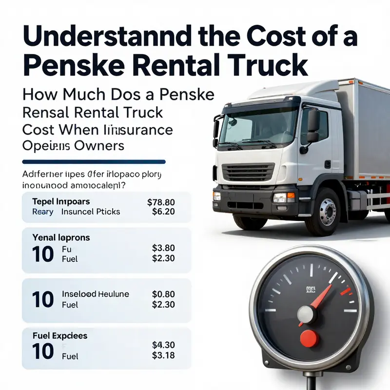 Comparison of Penske truck sizes and their respective rental costs.