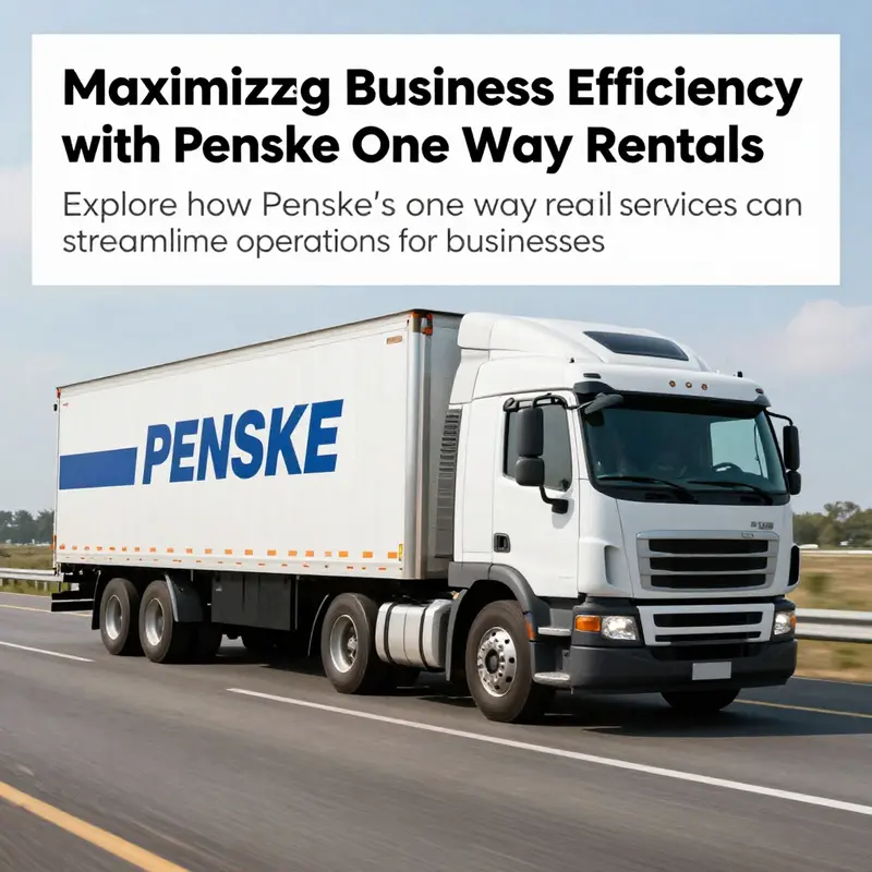A Penske truck traveling on an open highway, illustrating the rental service's dynamic nature.