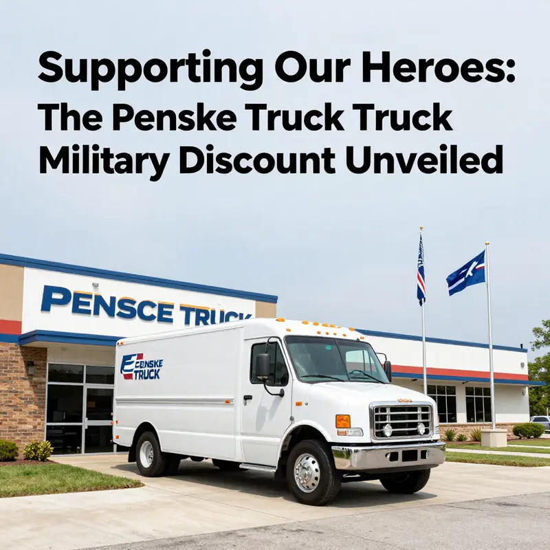 A visual overview of a Penske Truck rental spot emphasizing military community support.