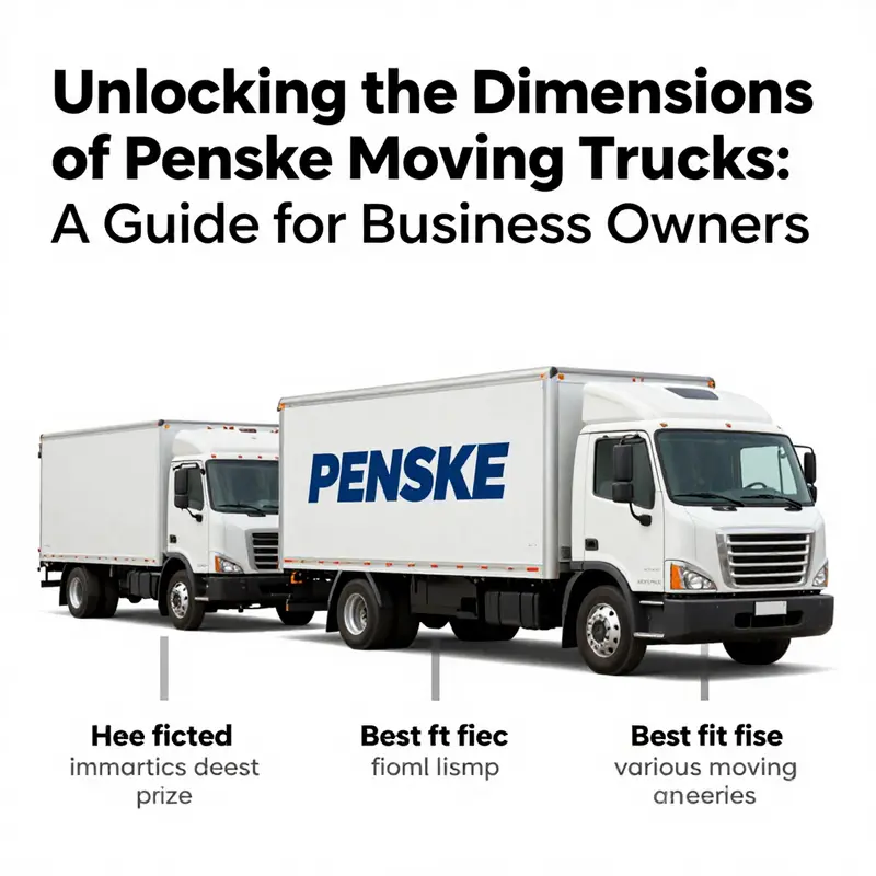 Penske 17-foot truck demonstrating its dimensions and loading capacity.
