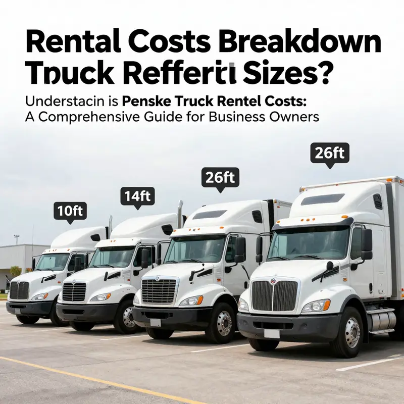 A breakdown of different Penske truck sizes and their rental costs, ideal for understanding the financial commitment for various needs.