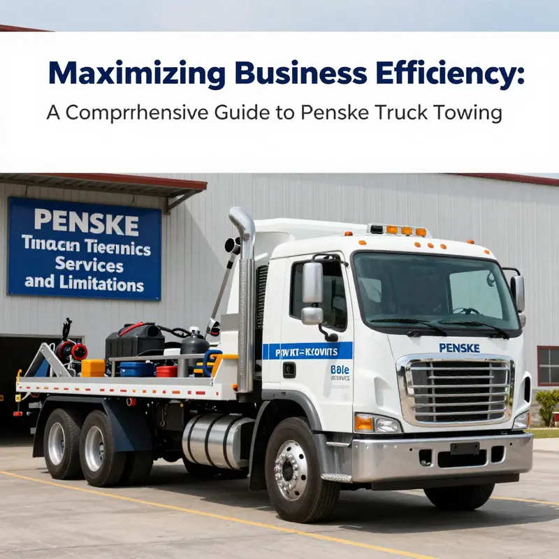 An overview of Penske truck towing services, highlighting the availability and limitations for business owners.