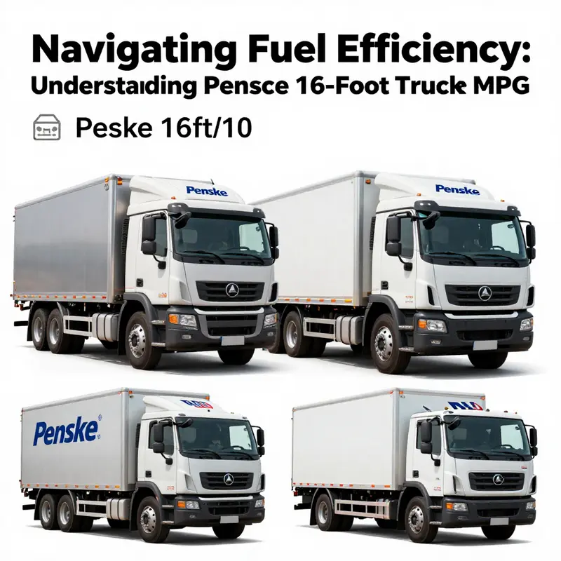Penske 16-foot truck designed for optimal fuel efficiency on the road.