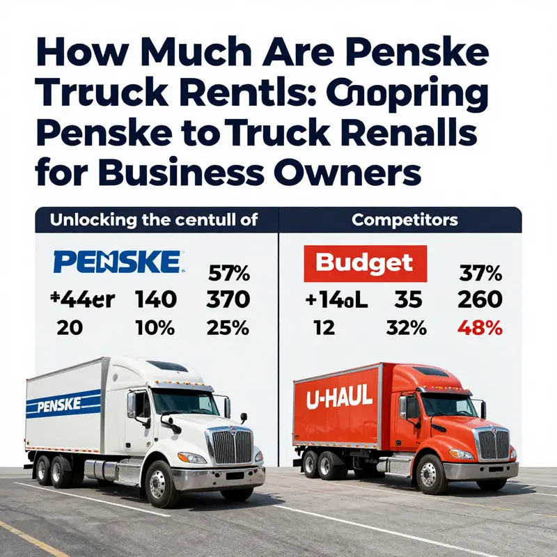 A visual representation of varying Penske rental prices across different U.S. locations.