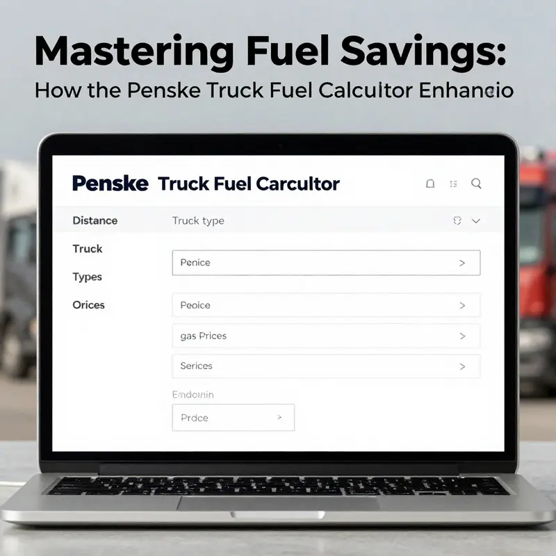 The interface of the Penske Truck Fuel Calculator, illustrating how users can input details to project fuel costs.