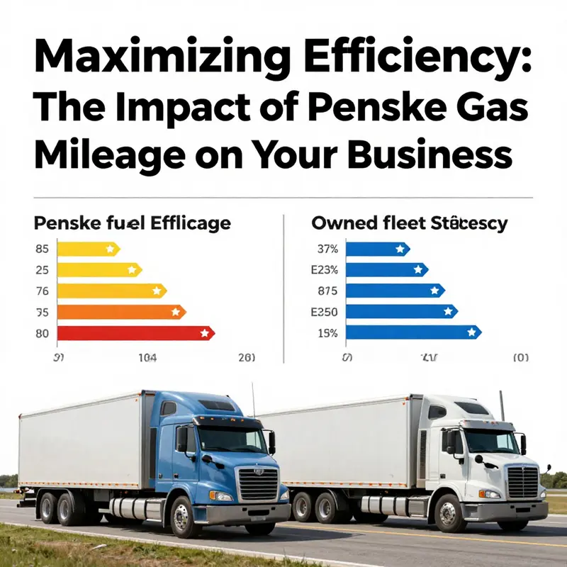 Penske truck exemplifying fuel efficiency on the road.
