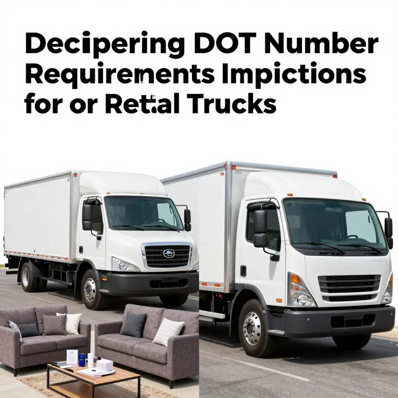 Business owner evaluating the need for a DOT number while reviewing rental truck options.