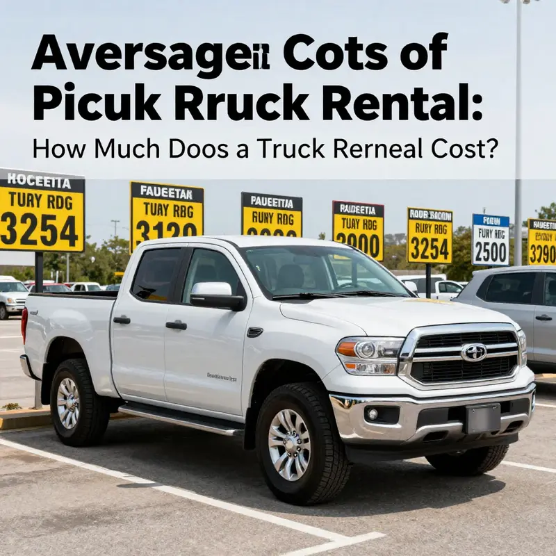 Rates for rental trucks vary, with average costs highlighted.