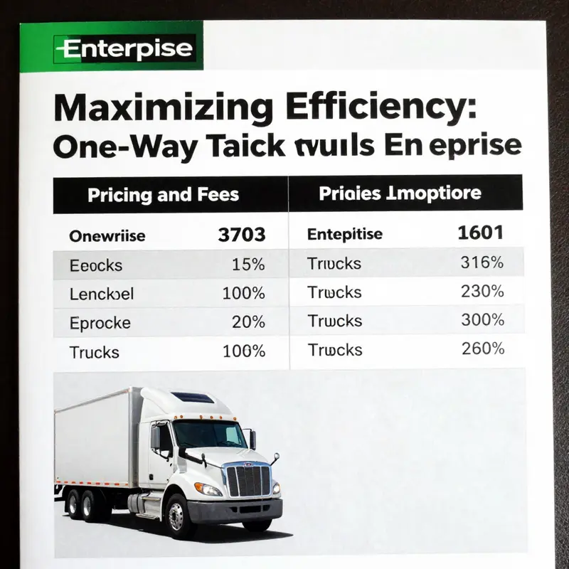Enterprise offers a variety of one-way truck rental options across many locations.