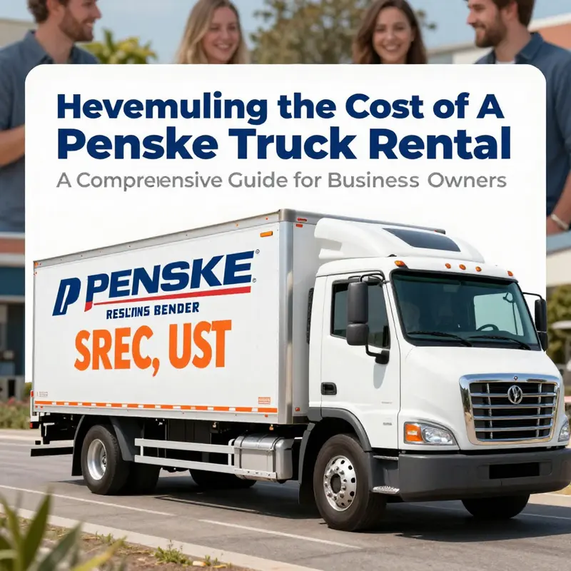 An overview of Penske trucks highlighting various sizes available for business rental.