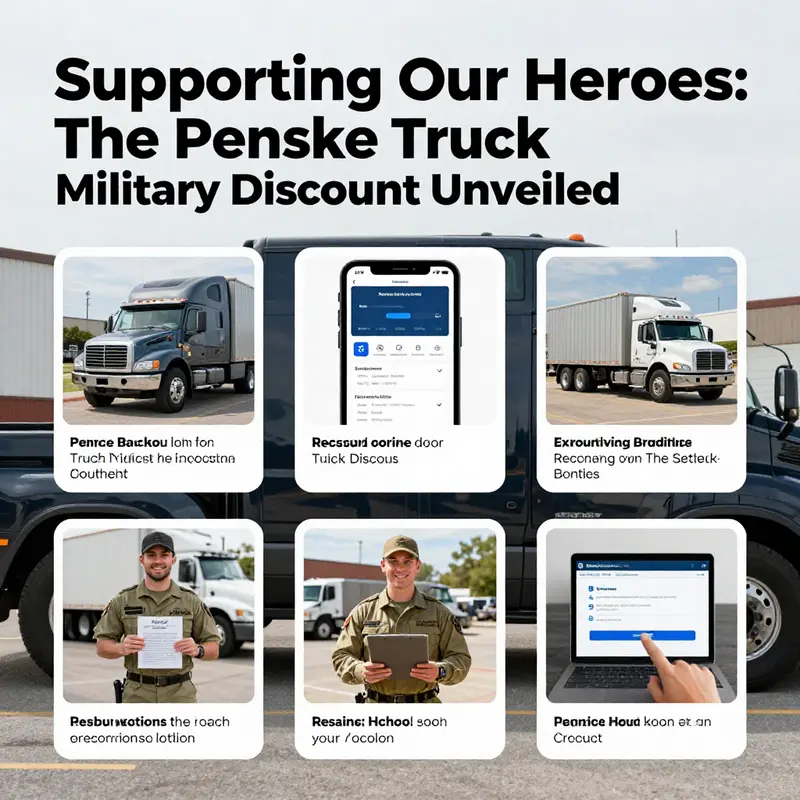 A visual overview of a Penske Truck rental spot emphasizing military community support.