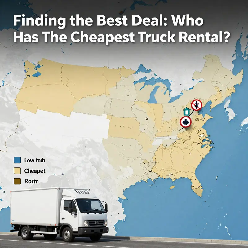 A visual representation of various truck rental companies and their offerings.