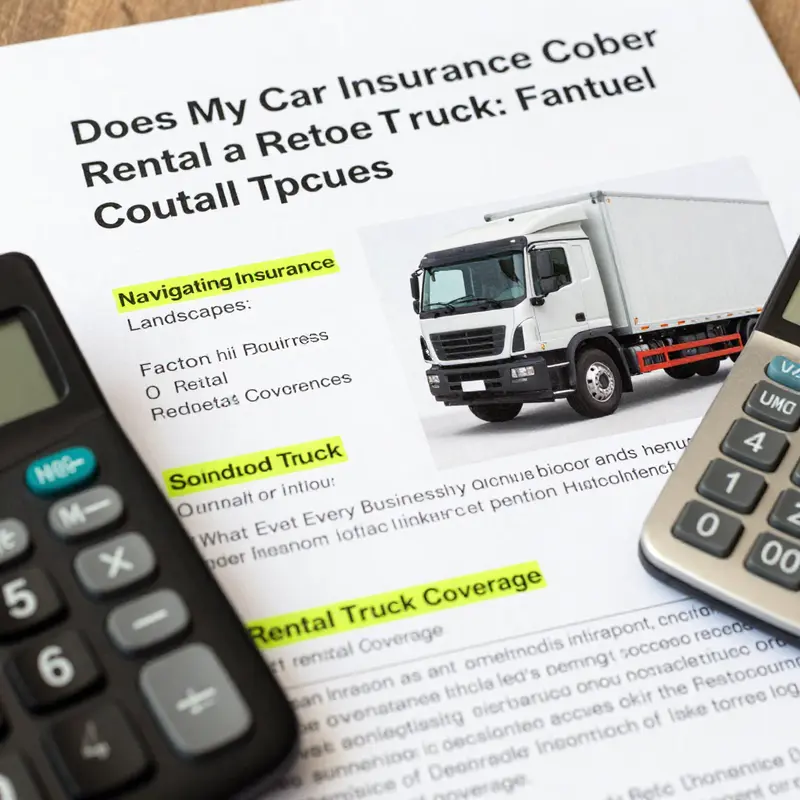 A business owner reviews essential insurance details related to rental trucks.