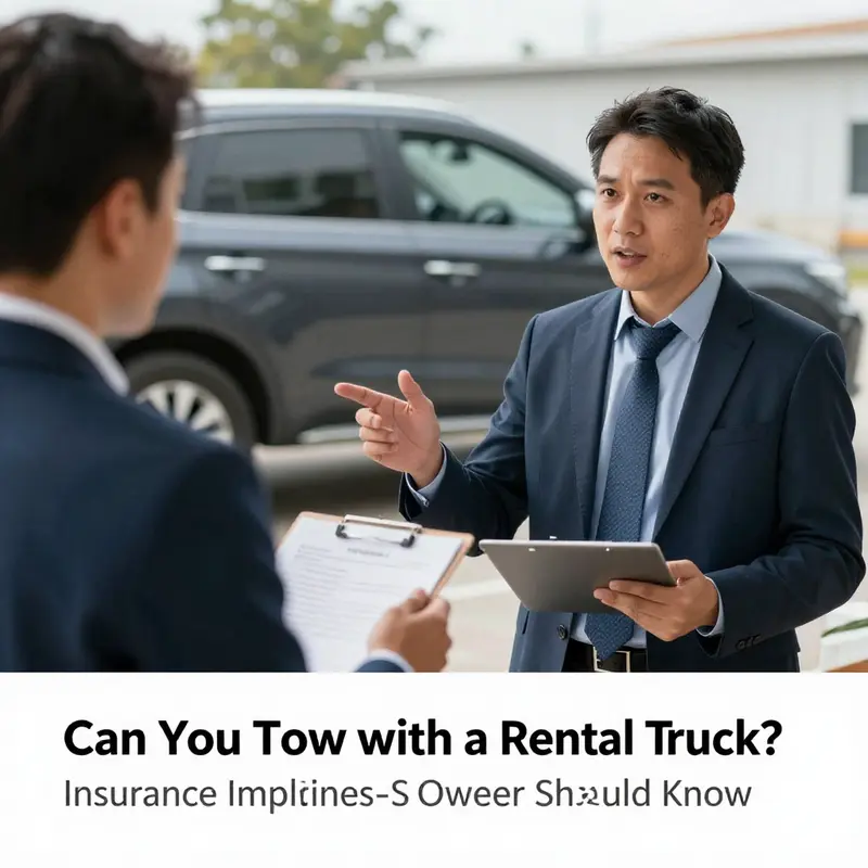 Understanding the essential setup of towing with a rental truck.