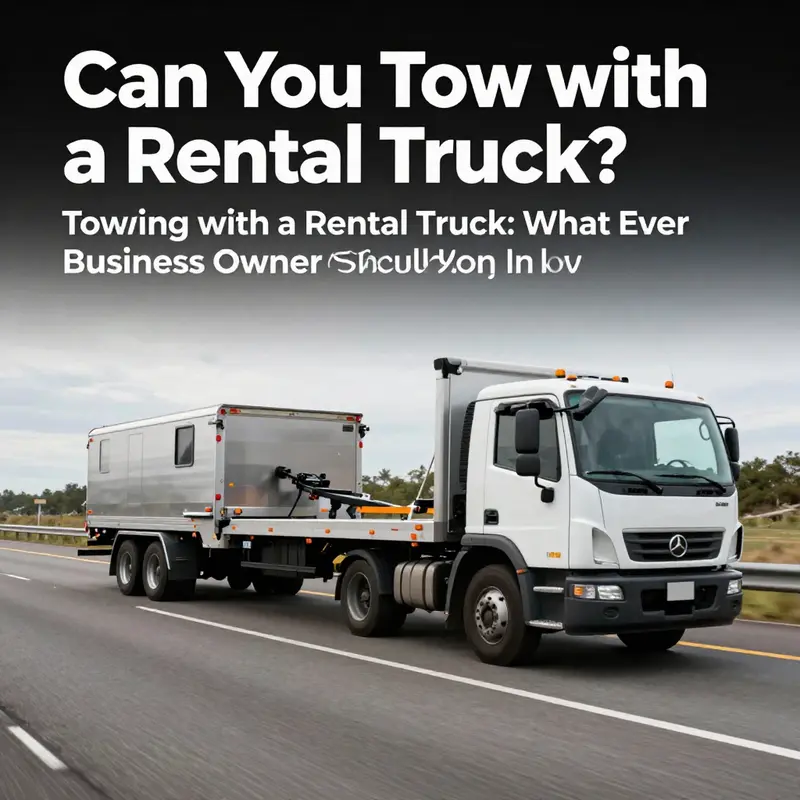 Understanding the essential setup of towing with a rental truck.