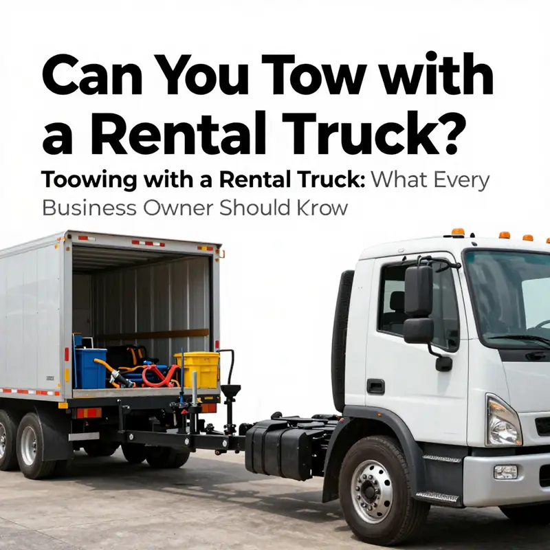 Understanding the essential setup of towing with a rental truck.