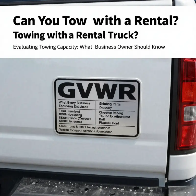 Understanding the essential setup of towing with a rental truck.