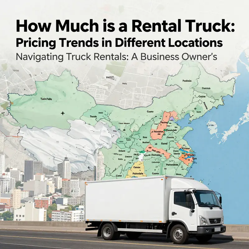 Map highlighting rental truck pricing trends across different global locations.