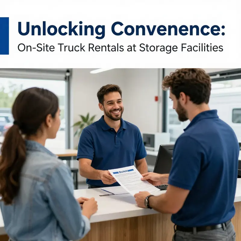 Modern storage facilities often feature dedicated parking spaces for on-site rental trucks, enhancing accessibility for customers.