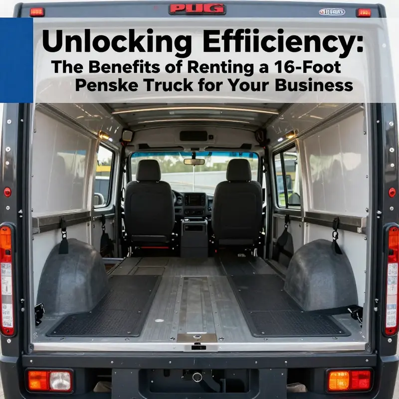 A 16-foot Penske truck being loaded for a seamless business relocation.