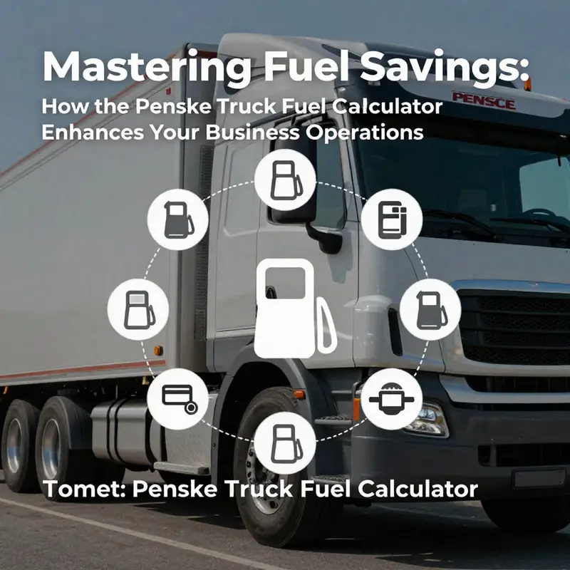 The interface of the Penske Truck Fuel Calculator, illustrating how users can input details to project fuel costs.
