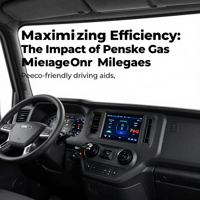 Penske truck exemplifying fuel efficiency on the road.