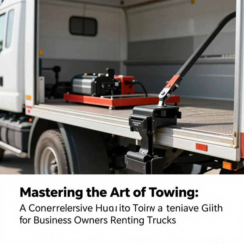 Understanding the necessary towing equipment and setup for rental trucks.