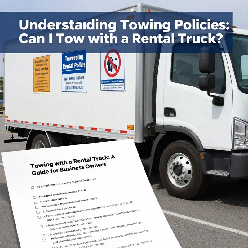 A rental truck ready for towing, illustrating the importance of understanding towing policies.
