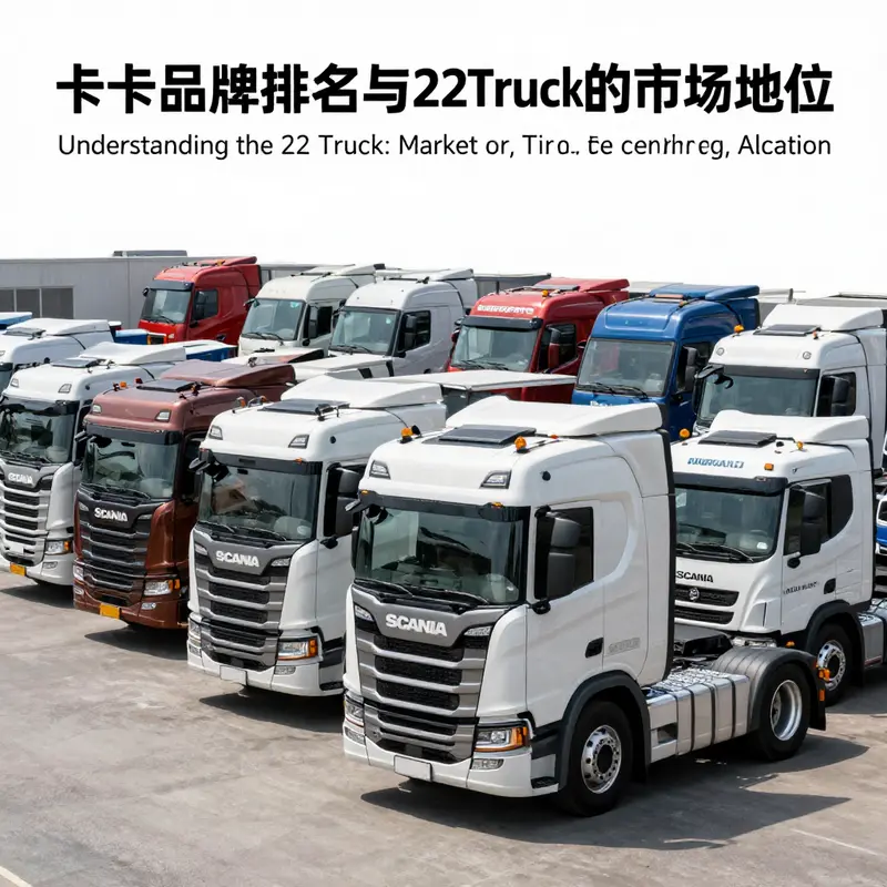 Various prestigious truck brands, highlighting Scania’s top market position.