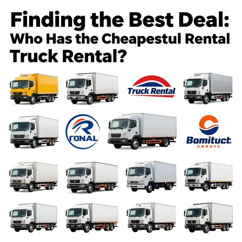 A visual representation of various truck rental companies and their offerings.