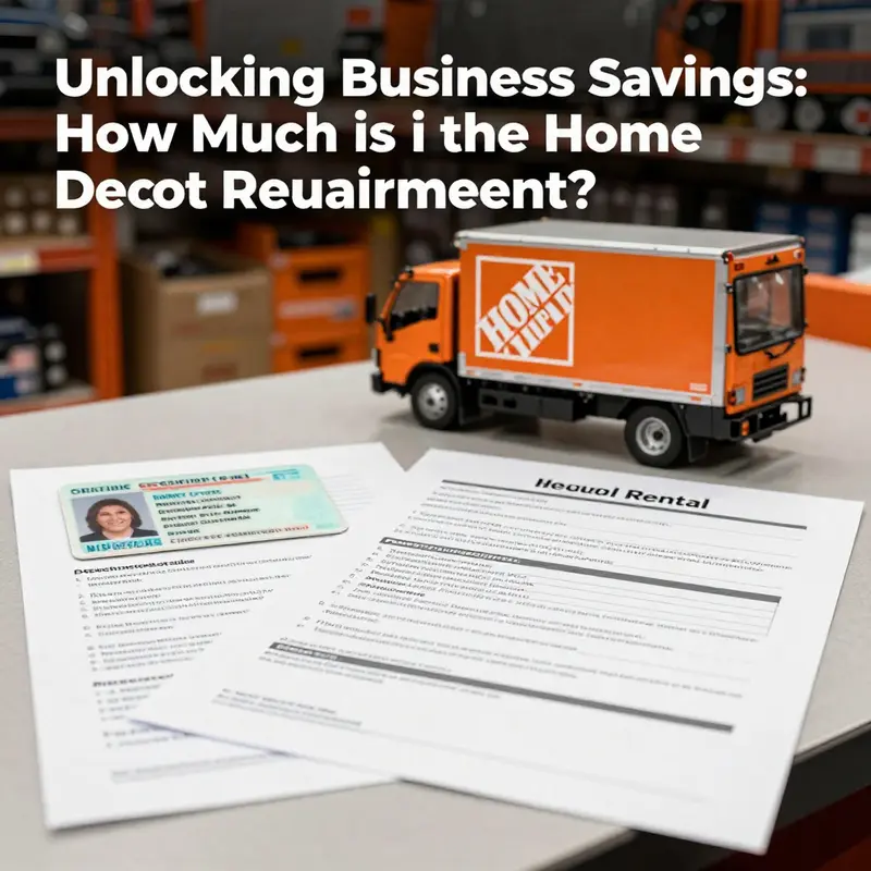 Infographic detailing Home Depot truck rental pricing for business owners.