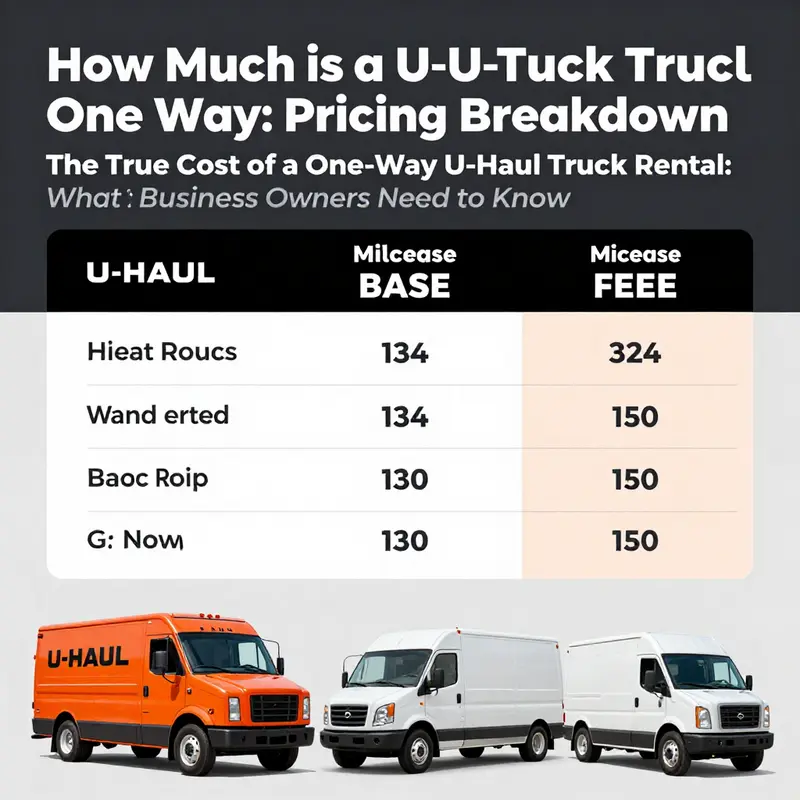 A detailed look at the pricing structure of U-Haul one-way truck rentals, highlighting base rates and mileage costs.