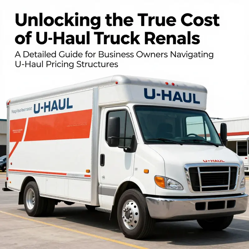A U-Haul truck standing prominently, reflecting the service's focus on moving and transportation for businesses.