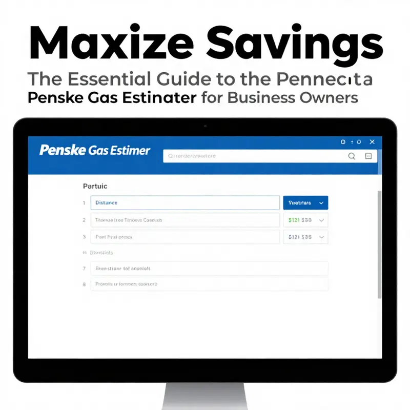 The user-friendly interface of the Penske Gas Estimator tool simplifies fuel cost forecasting for business owners.