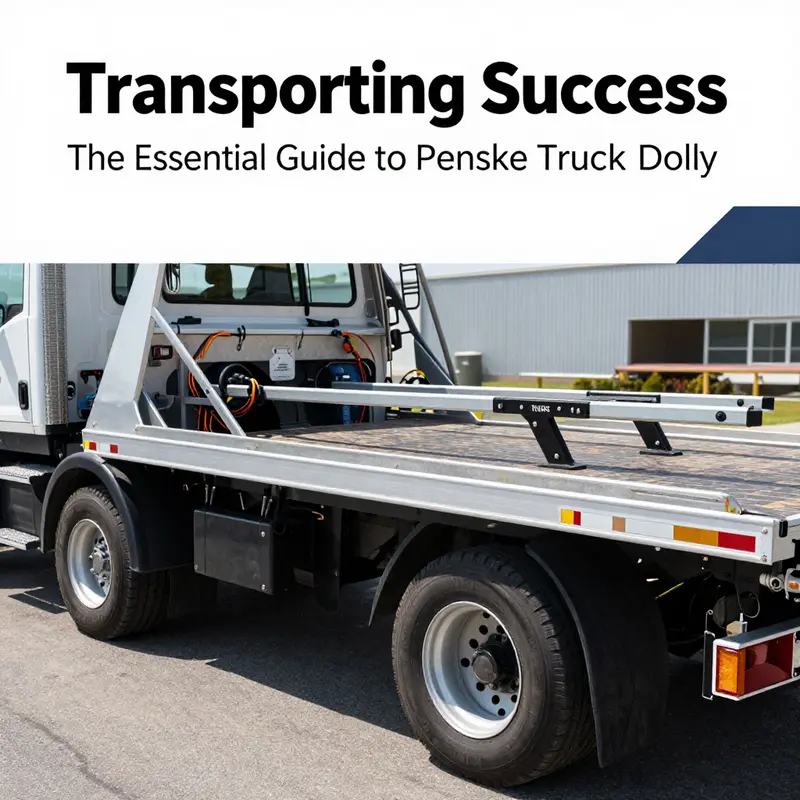 A demonstration of how a Penske Truck Tow Dolly is set up for efficient vehicle transportation.