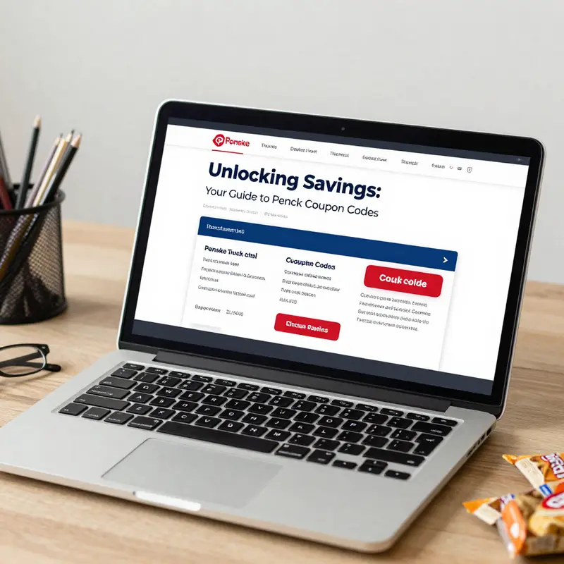 Infographic highlighting current promotions and discounts available from Penske Truck Rental.