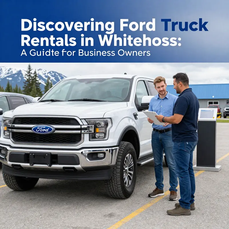 Exploring the available Ford truck rentals in the stunning landscape of Whitehorse.