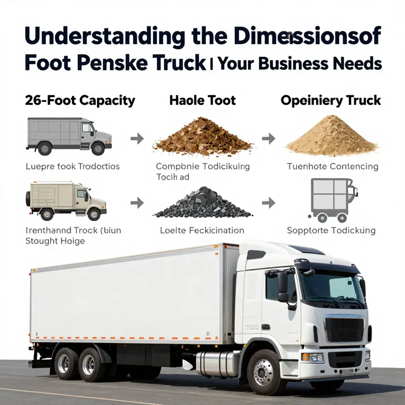 A visual representation of the external dimensions of the 26-foot Penske truck in an urban environment.