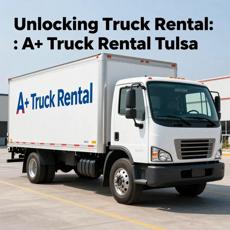 A rental truck from A+ Truck Rental in Tulsa, ready for business operations.