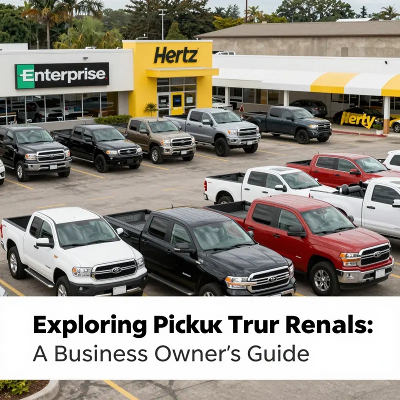 Numerous rental companies offer a range of pickup truck models to cater to various business needs.