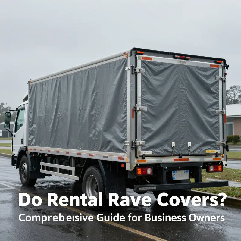 Various types of bed covers available for rental trucks at a rental agency.