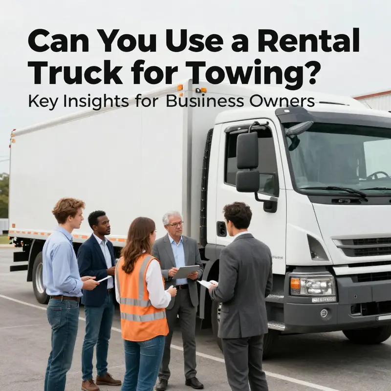 A group of diverse business owners talking near a rental truck, emphasizing collaborative logistics solutions.