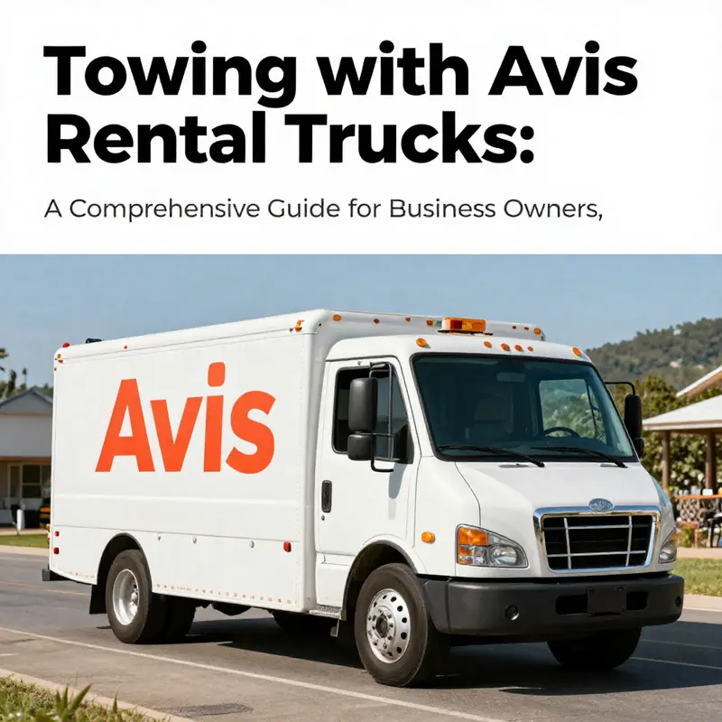 An Avis rental truck in a scenic area, showcasing its potential for business logistics and towing operations.
