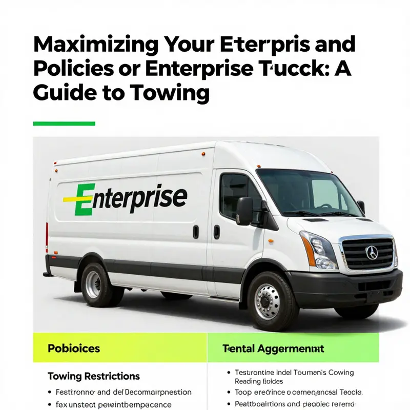 Comparison of different Enterprise rental truck models showing their towing capabilities.
