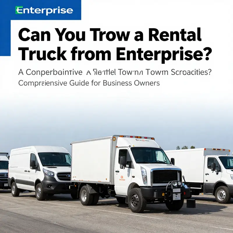 An Enterprise rental truck in a logistics setting, highlighting its capacity for business operations.