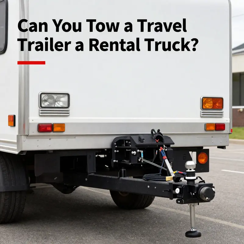 Assessing the towing capacity of a rental truck for travel trailers.