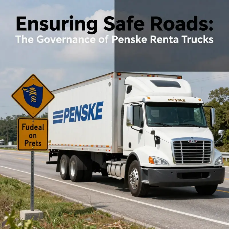 A business owner analyzing compliance documents for Penske rental trucks.