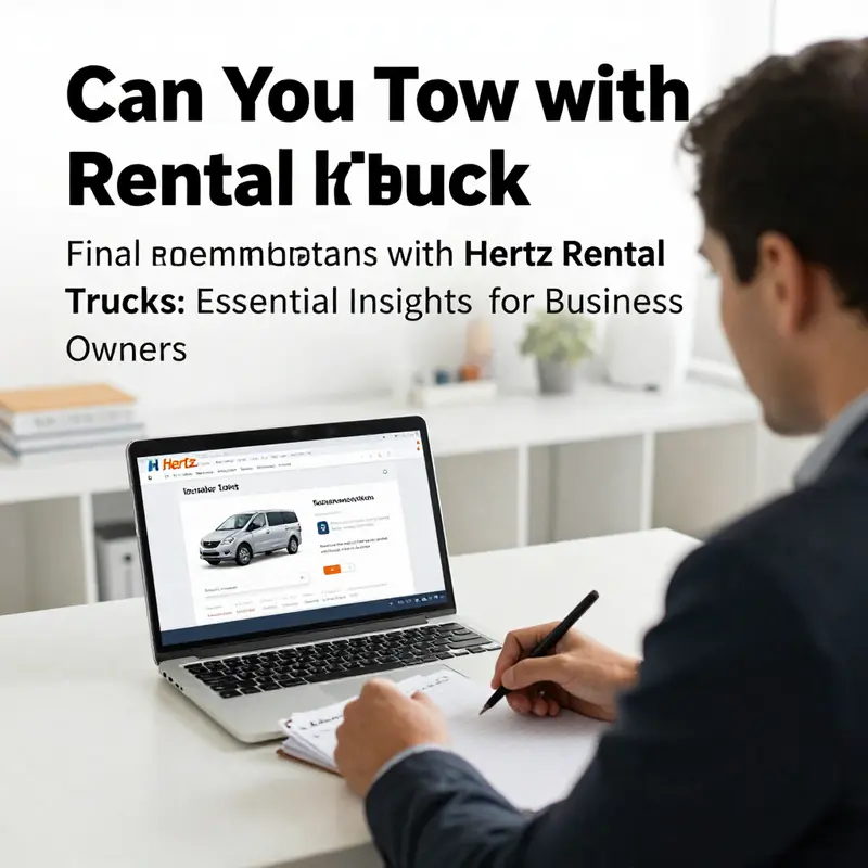 An overview of Hertz trucks showcasing different towing capacities relevant for business owners.
