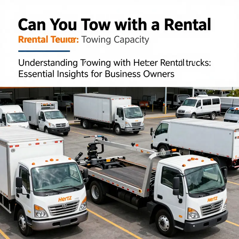An overview of Hertz trucks showcasing different towing capacities relevant for business owners.