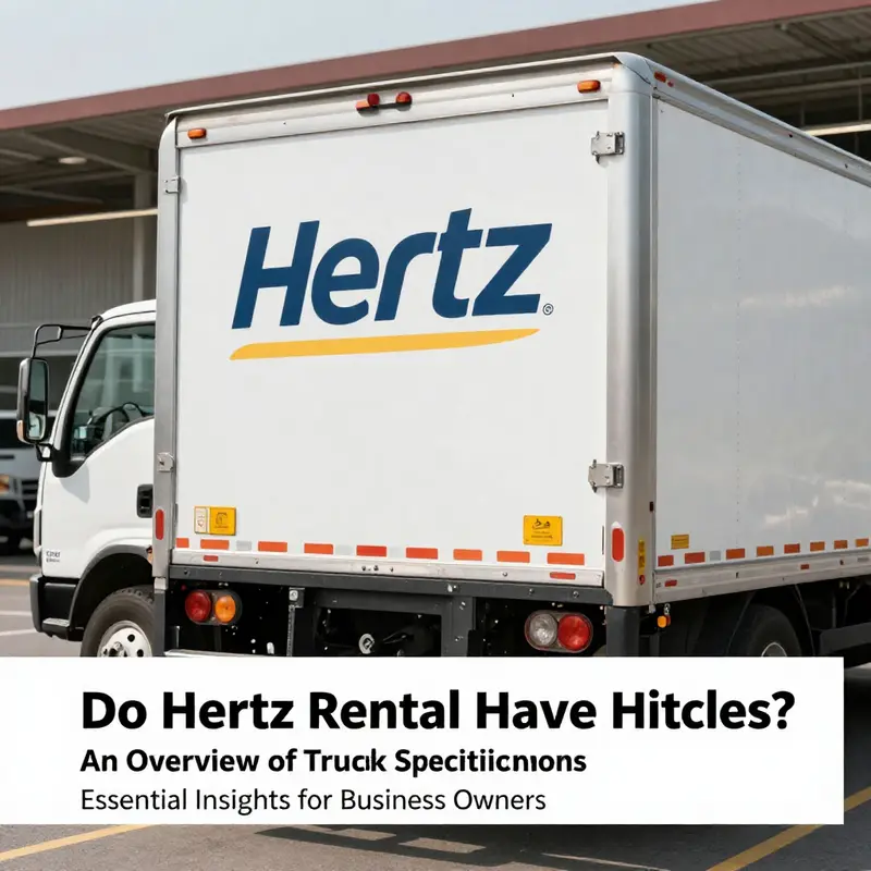 Overview of a Hertz rental truck highlighting its specifications and features.